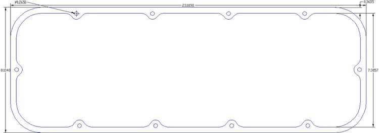 FOG-6154-3 Valve Cover Gaskets, Chevy Big Block Edelbrock BV-3, Thickness: .050 in., Steelcore Laminate w/Silicone