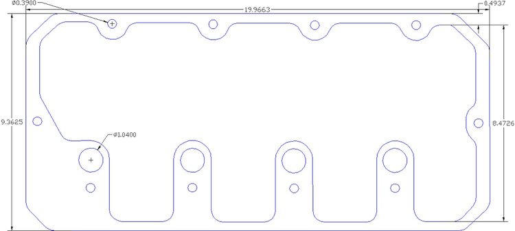 FOG-6155 Valve Cover Gaskets, Ford Hammerhead Big Block 429ci Shotgun Hemi, Thickness: .060 in., Paper w/Silicone