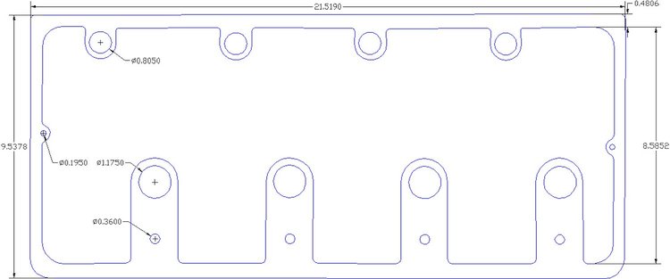 FOG-6162 Valve Cover Gaskets, Ford Austin Big Block War 429ci Shotgun Hemi, Thickness: .100 in., Steelcore Paper w/Silicone