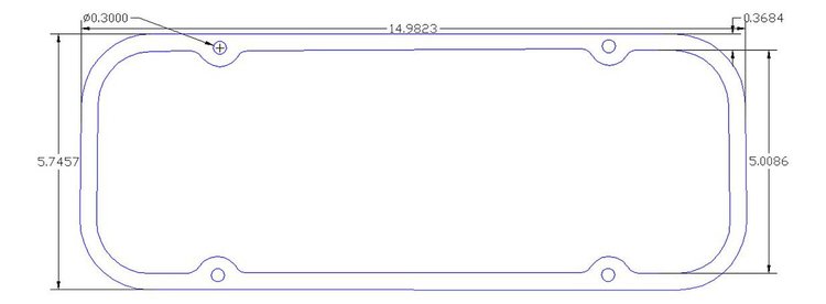 FOG-6163-2 Valve Cover Gasket, Chevy V6 90-Deg, Paper w/Silicone, Thickness: .120 in.