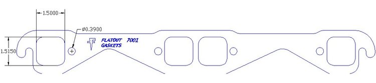FOG-7011 GPC Header Gaskets Chevy 265-400CI SB, Square Port