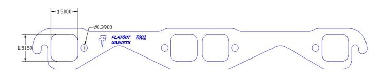 FOG-7001M MLS Stainless Header Gaskets Chevy Saberseal Mls Embossed Stainless 265-400CI SB, Round Port