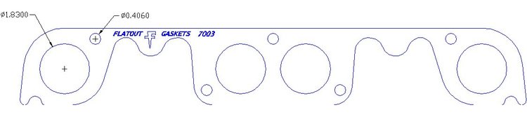 FOG-7003 GPC Header Gaskets, Round/Spread Port, Chevy Small Block, Pair