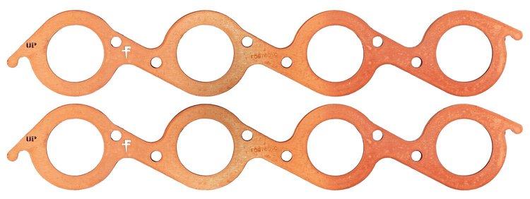 FOG-7005C Copper Header Gaskets, Copper, 2.12 in. Diameter Round Port, Chevy Big Block
