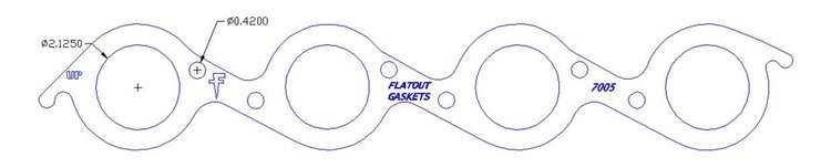 FOG-7005M Header Gaskets, Multi-Layer Steel, 2.12 in. Diameter Round Port, Chevy Big Block, Pair