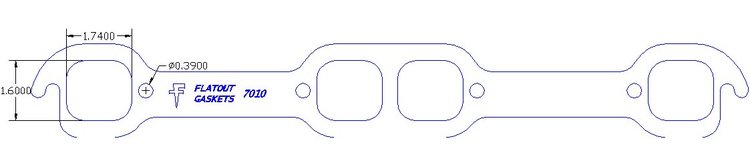 FOG-7010 GPC Header Gaskets Chevy 18-23-Deg 265-400CI SB, Square  Port