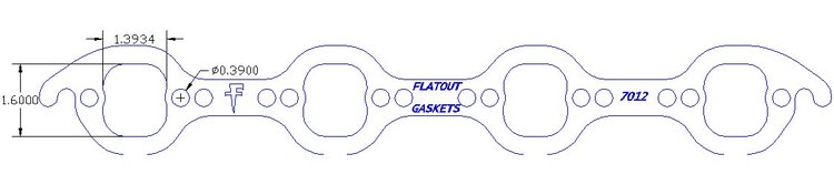 FOG-7012 GPC Header Gaskets, Ford Small Block, Spread Port, Pair