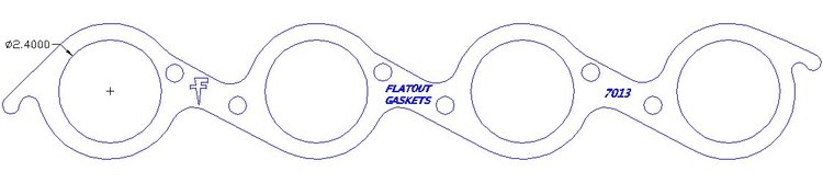 FOG-7013 GPC Header Gaskets, Round, Graphite, Chevy Big Block, Pair
