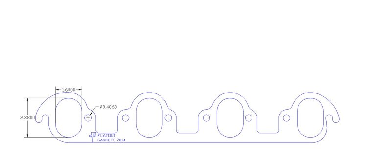 FOG-7014 GPC Header Gaskets Ford CJ-SCJ 429CI BB, Oval Port
