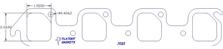 FOG-7015 GPC Header Gaskets Ford Boss/M & 400 SB 351C-CJ, Irregular Port