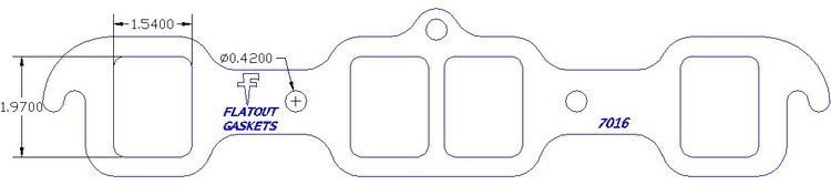 FOG-7016 GPC Header Gaskets Olds 330-455CI, Rectangle Port