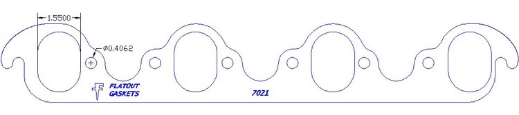 FOG-7021 GPC Header Gaskets Ford 429CI 460CI BB, Oval Port