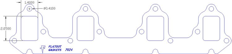 FOG-7024 GPC Header Gaskets Ford Fe CJ-SCJ 352-428CI BB, Rectangle Port