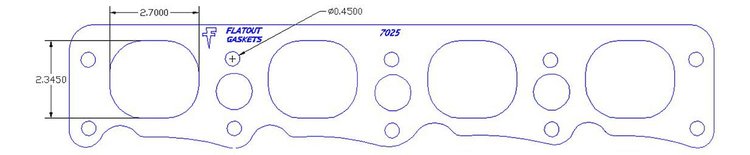 FOG-7025S Amored RCC Header Gaskets, Oval, Rubber Coated Copper, Mopar Hemi, Veney Alky Cylinder Heads, Pair