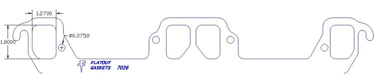 FOG-7026 GPC Header Gaskets Chrysler 273-360CI SB,