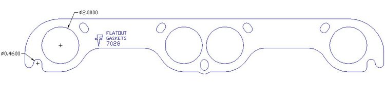 FOG-7028 GPC Header Gaskets, Round, Graphite, Chevy Small Block, Pair