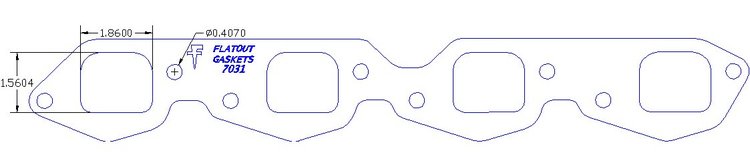 FOG-7031 GPC Header Gaskets, D-Port, Graphite, Chevy Big Block, Pair