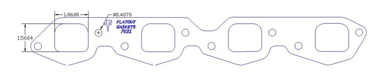 FOG-7031E Header Gaskets, D-Port, Steel Clad w/Graphite Coating, Chevy Big Block, Pair