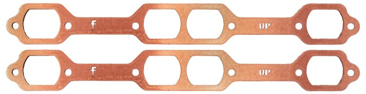 FOG-7033C Amored RCC Header Gaskets, Rubber Coated Copper, Indy Cylinder Head Port, Mopar, Big Block B/RB, Pair