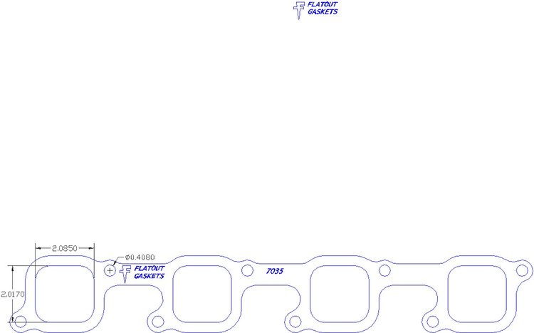 FOG-7035 GPC Header Gaskets Ford C460CI Svo BB, Square Port