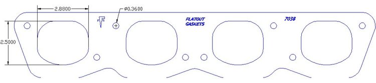 FOG-7038 GPC Header Gaskets Ford Shotgun 429CI BB, Irregular Port