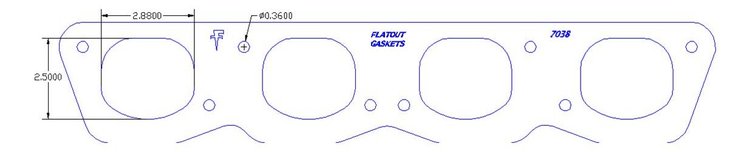 FOG-7038C RCC Header Gaskets Ford Shotgun 429CI BB, Irregular Port