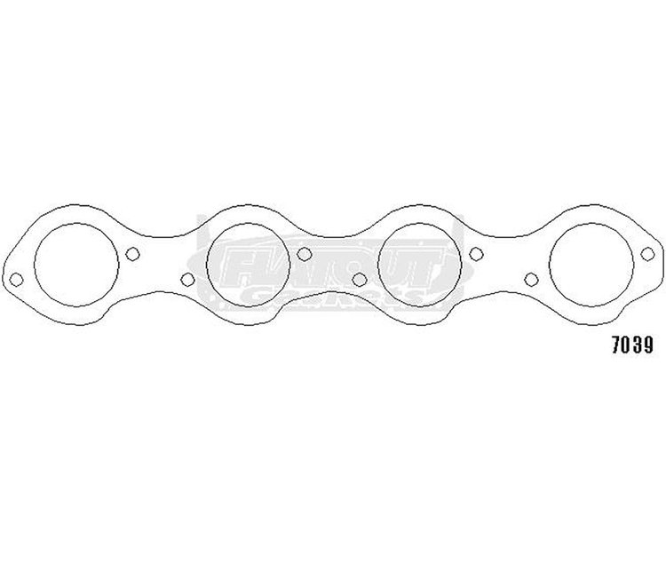 FOG-7039S Steel Clad w/Graphite Header Gaskets GM PRO STOCK/MOD CFE Fulton, Round Port