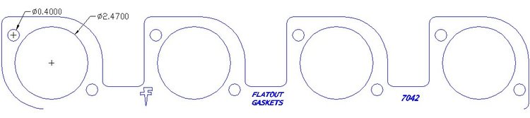 FOG-7042 GPC Header Gaskets AJPE 481x Rodeck, Round Port