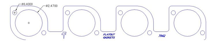 FOG-7042C Amored RCC Header Gaskets, Round, Rubber Coated Copper, AJPE/Rodeck, Pair