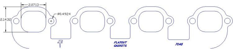 FOG-7048C RCC Header Gaskets Ford Shotgun 429CI BB, Standard Port
