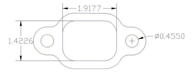 FOG-7054C Amored RCC Header Gaskets, Rectangular, Rubber Coated Copper, Cummins, 12-Valve Engines, Set of 6