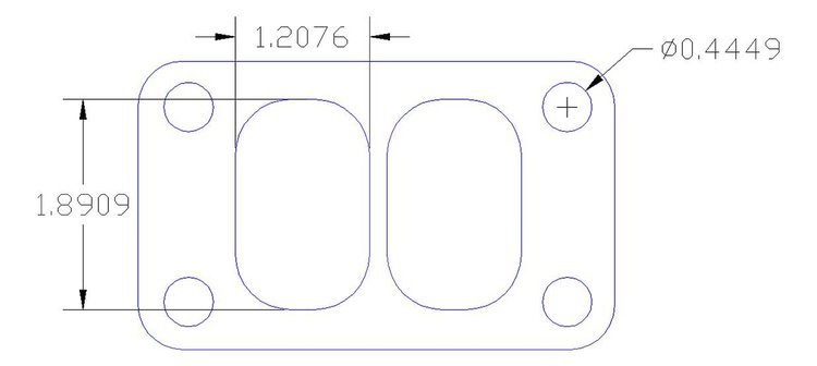 FOG-7055S Steel Clad w/Graphite Header Gasket Cummins B-series 12-24V Steel Clad Graphite 5.9L I-6, Rectangle Port