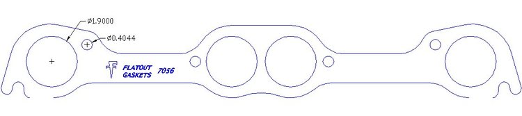 FOG-7056 GPC Header Gaskets, Ram Air IV, Graphite, Pontiac V8, Pair