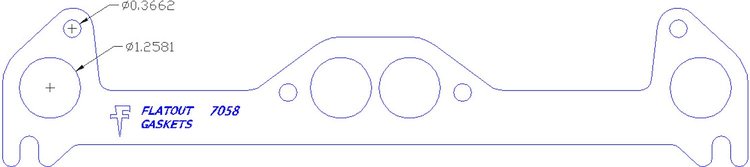 FOG-7058C Amored RCC Header Gaskets, Ford 1.6L SOHC, Round, Rubber Coated Copper