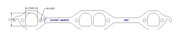 FOG-7067E Expanded Metal/Graphite Header Gaskets 1992-1997 Chevy SB LT1&4, D-Port