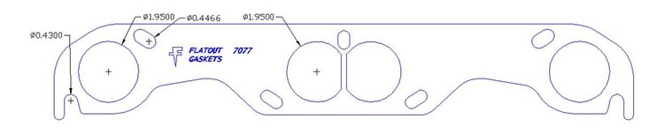 FOG-7077S Steel Clad w/Graphite Header Gaskets Chevy HOOKER & Stahl Steel Clad/Graphite Header-to-adapter Plate SB, Round Port