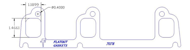 FOG-7078S RCC Header Gaskets Buick Stage 1 Rcc STEEL/CLAD 3.8L V-6, Square Port