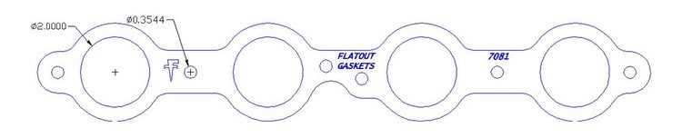 FOG-7081M MLS Stainless Header Gaskets 1997-2019 Chevy Ls 1-6 Saberseal Stainless Steel Embossed Mls SB, Round Port
