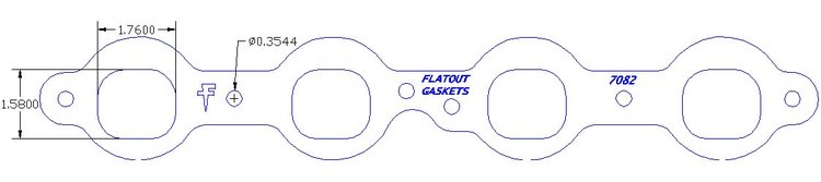 FOG-7082 GPC Header Gaskets 1997-2003 Chevy LS-1, Rectangle Port