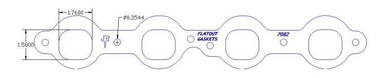 FOG-7082S Steel Clad w/Graphite Header Gaskets 1997-2003 Chevy LS-1, Rectangle Port
