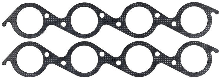 FOG-7091S Header Gaskets, Round, Steel Clad w/Graphite Coating, Chevy Big Block