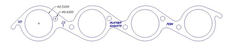 FOG-7094S Steel Clad w/Graphite Header Gaskets Chevy Gen 4 396-454CI BB, Mega Round Port