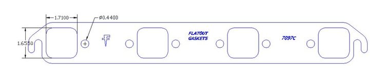 FOG-7097S Steel Clad w/Graphite Header Gaskets 1968-1972 Cadillac 472-500CI BB, Square Port