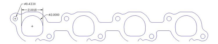 FOG-7108C RCC Header Gaskets Chrysler NRC "Predator" 361-440CI BB, D-Port