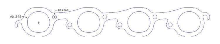 FOG-7112C RCC Header Gaskets Ford A460 "Early" & Tfs BB, Round Port