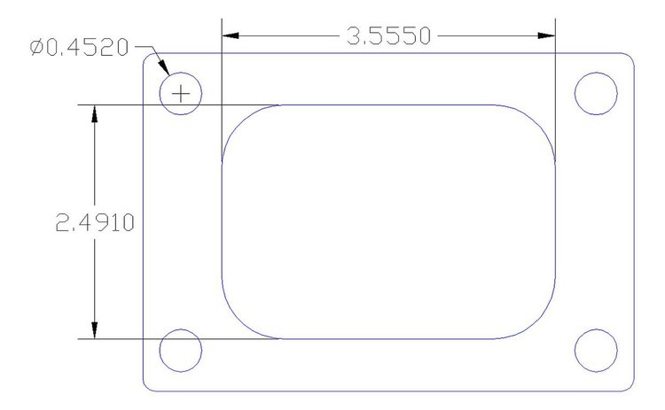 FOG-7116S Steel Clad w/Graphite Header Gasket 2001-2006 Chevy Duramax Turbo Diesel Steel Clad Graphite 6.6L, Rectangle Port