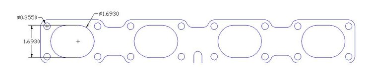 FOG-7119S Steel Clad w/Graphite Header Gaskets 1990-1995 Chevy ZR-1/ Dohc 5.7L LT-5, Oval Port