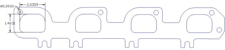 FOG-7137 GPC Header Gaskets, D-Port, Graphite, Mopar Hemi Gen III, Pair