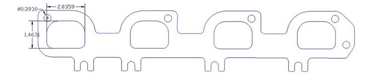 FOG-7137C Header Gaskets, Rubber Coated Copper, Stock Port, Chrysler/Dodge/Jeep, 6.1L, Pair