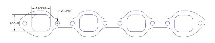 FOG-7138S Steel Clad w/Graphite Header Gaskets Ford AFR 225 260 SB 302W, Square  Port